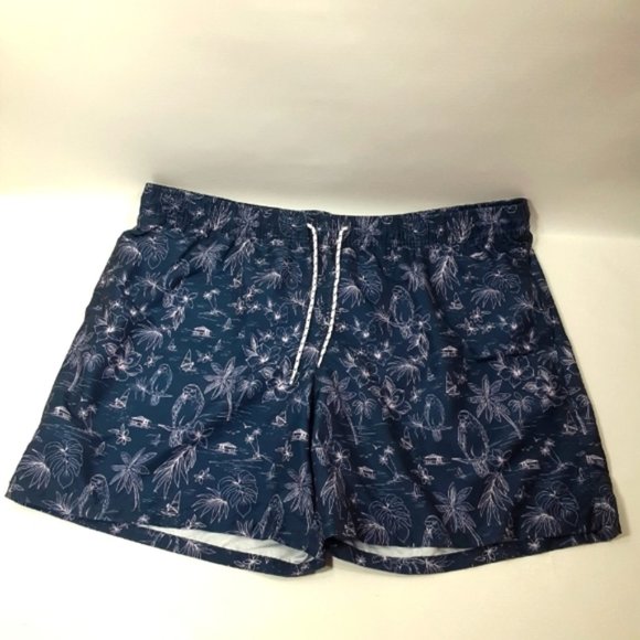 Goodfellow & Co. Size XXL Men's Blue and Purple Swim Trunks Shorts - Picture 1 of 6